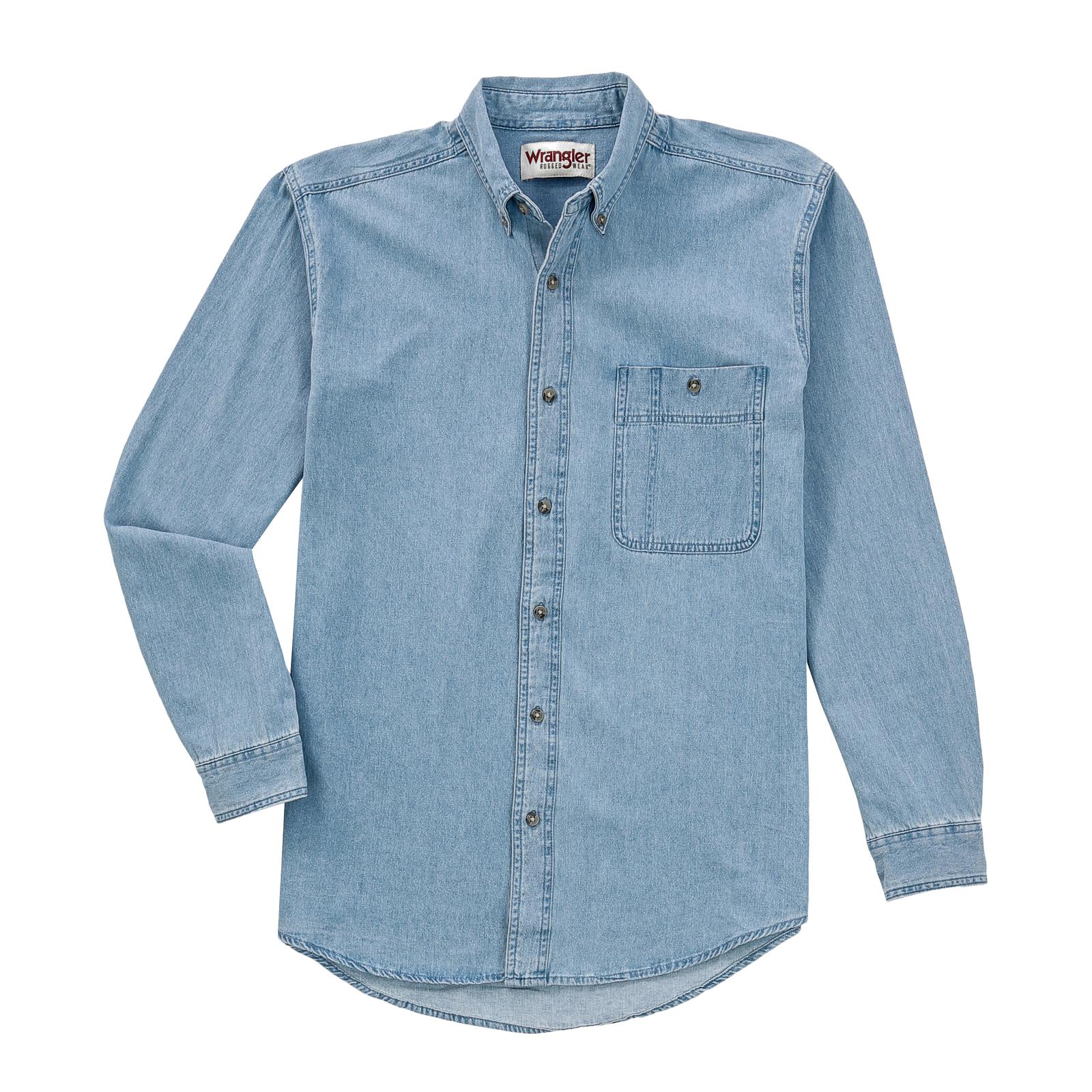 Wrangler Rugged Wear® Denim Basic Shirt - Stonewash - RAL08DM - Image 3