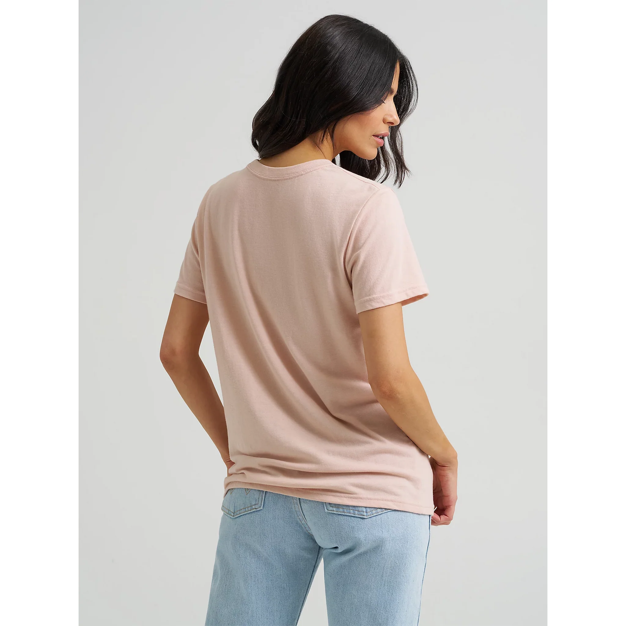 Wrangler Women's Rope Logo Reg Fit Tee  - Peach Whip Heather - 112344134 - Image 3